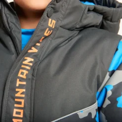 Combinaison de ski imprimé camouflage pour garçon