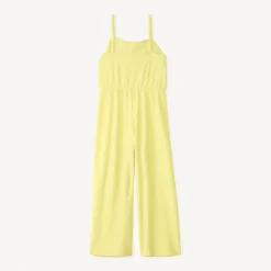 Combinaison en jersey crêpé uni avec buste drapé pour fille