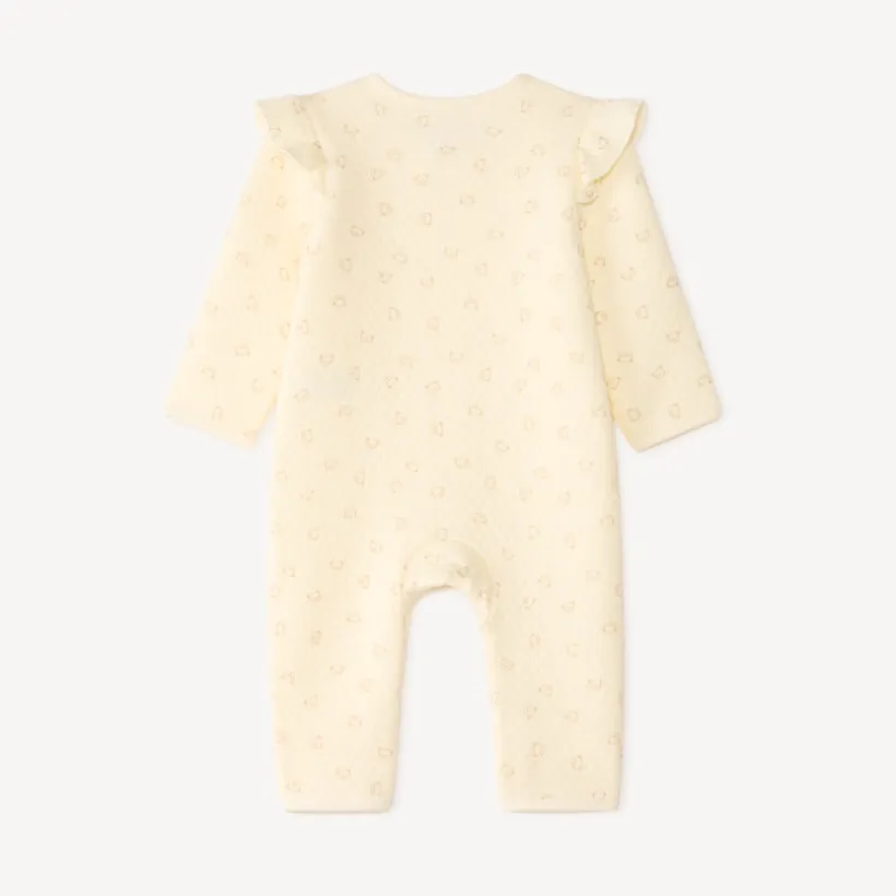 Combinaison en maille fantaisie imprimé ourson pour bébé fille