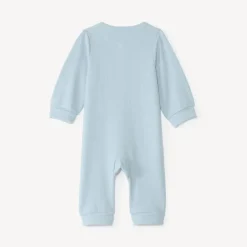 Combinaison longue bébé garçon en maille côtelée broderie robot