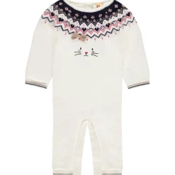 Combinaison longue en tricot jacquard pour bébé fille