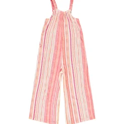 Combinaison longue en voile avec rayures pour fille