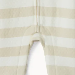 Combinaison longue rayée à broderie éléphant pour bébé