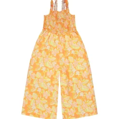 Combinaison longue à smock imprimé floral pour fille