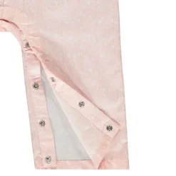Combinaison longues smockée imprimé tacheté pour bébé fille
