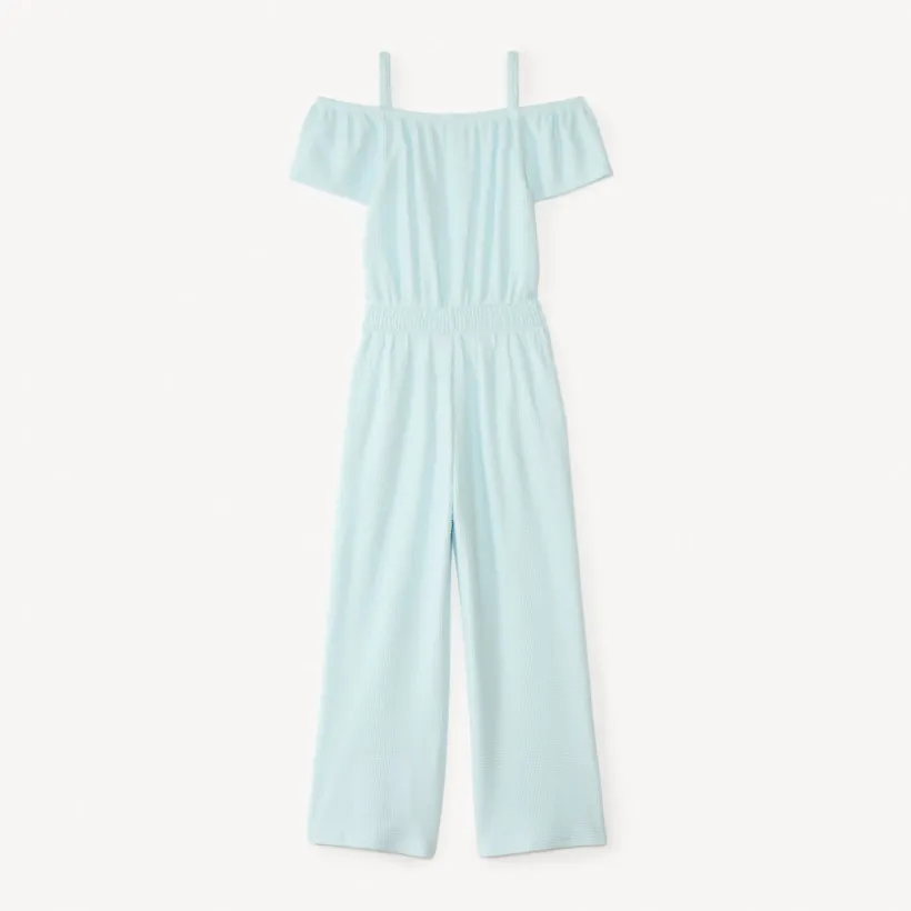 Combinaison épaules dénudées broderie cœur pour fille