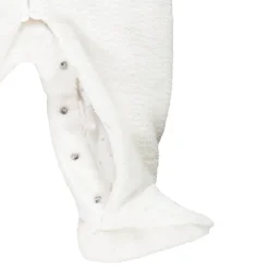 Combi-pilote en sherpa rose pour bébé fille