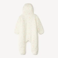 Combi-pilote imprimé fleuri pour bébé fille avec finitions différentes selon l'âge