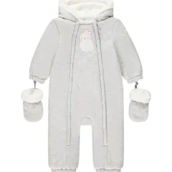 Combi-pilote molleton pour bébé fille avec finitions différentes selon l'âge