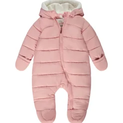 Combi-pilote unie rembourrée pour bébé fille avec finitions différentes selon l'âge