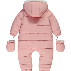 Combi-pilote unie rembourrée pour bébé fille avec finitions différentes selon l'âge