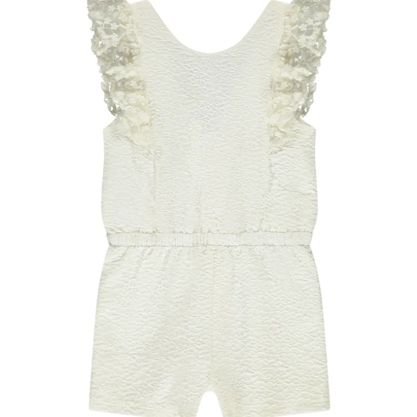 Combishort de cérémonie en jacquard texturé pour fille