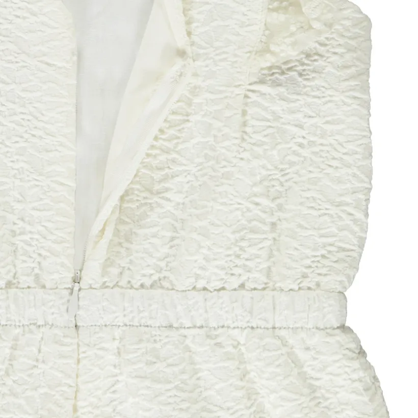 Combishort de cérémonie en jacquard texturé pour fille