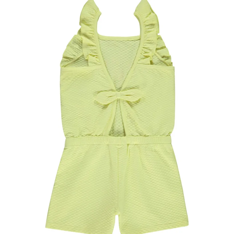 Combishort effet cloqué à dos ajouré pour fille