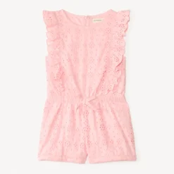 Combishort en broderie anglaise avec volants pour fille