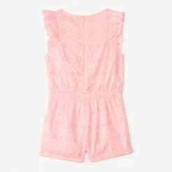 Combishort en broderie anglaise avec volants pour fille