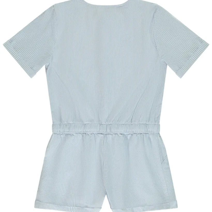 Combishort en seersucker rayé pour fille