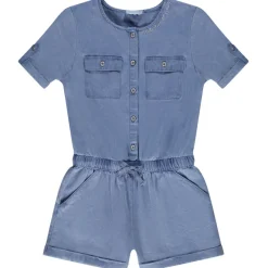 Combishort en viscose avec broderie pour fille