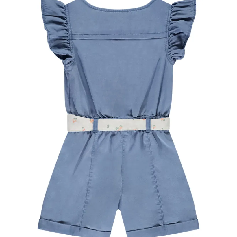 Combi-short fantaisie avec ceinture pour bébé fille