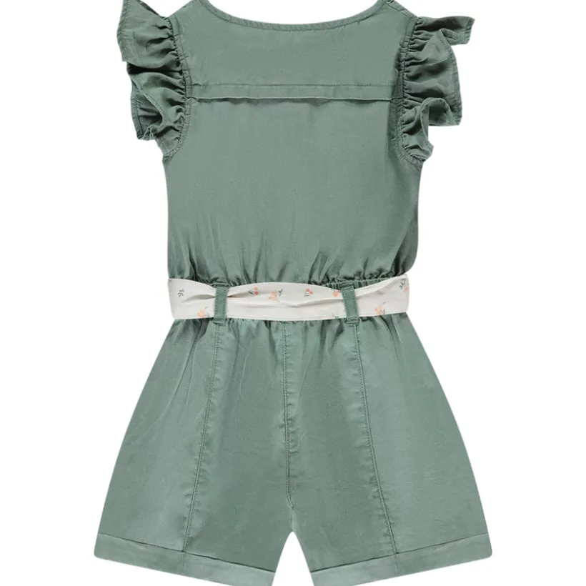 Combi-short fantaisie avec ceinture pour bébé fille