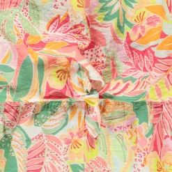 Combi-short sans manches imprimé tropical pour fille