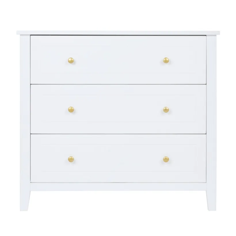Commode Charlie 3 tiroirs blanche