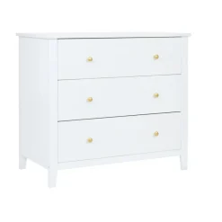 Commode Charlie 3 tiroirs blanche