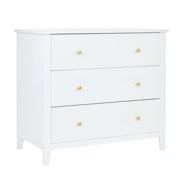 Commode Charlie 3 tiroirs blanche