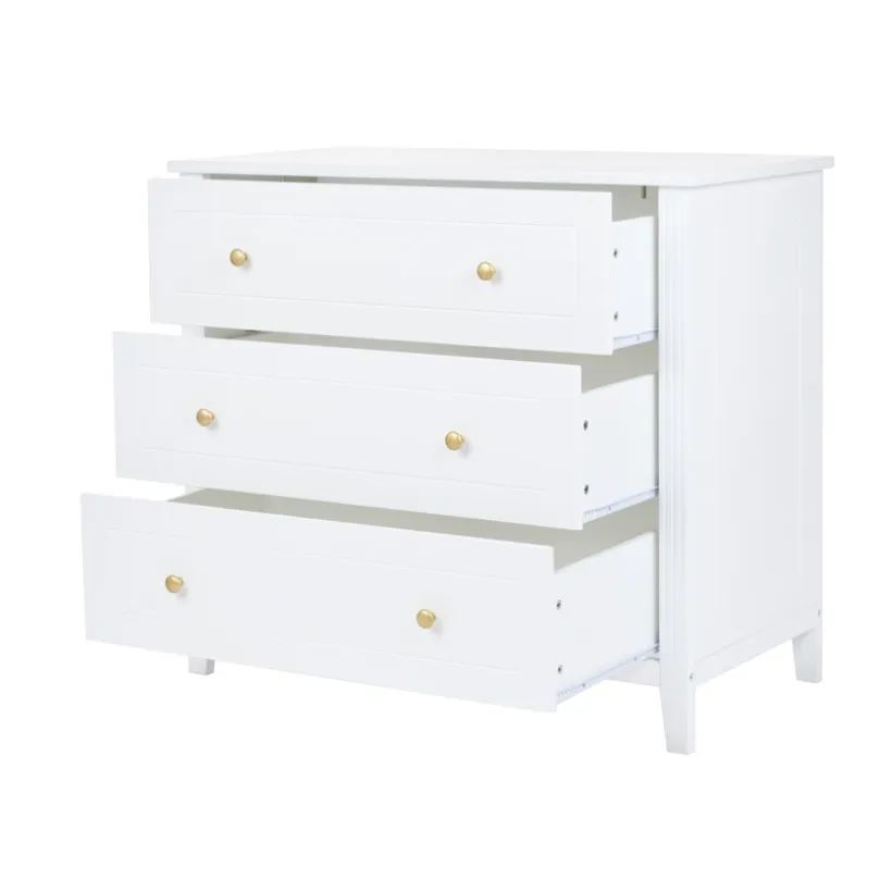 Commode Charlie 3 tiroirs blanche