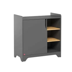 Commode et Plan à langer Leaf - Gris / Bois