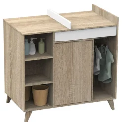 Commode et plan à langer Nova évolutive – Blanc Lin
