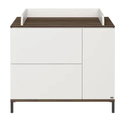 Commode à langer Lovely Aliv off white/dark walnut