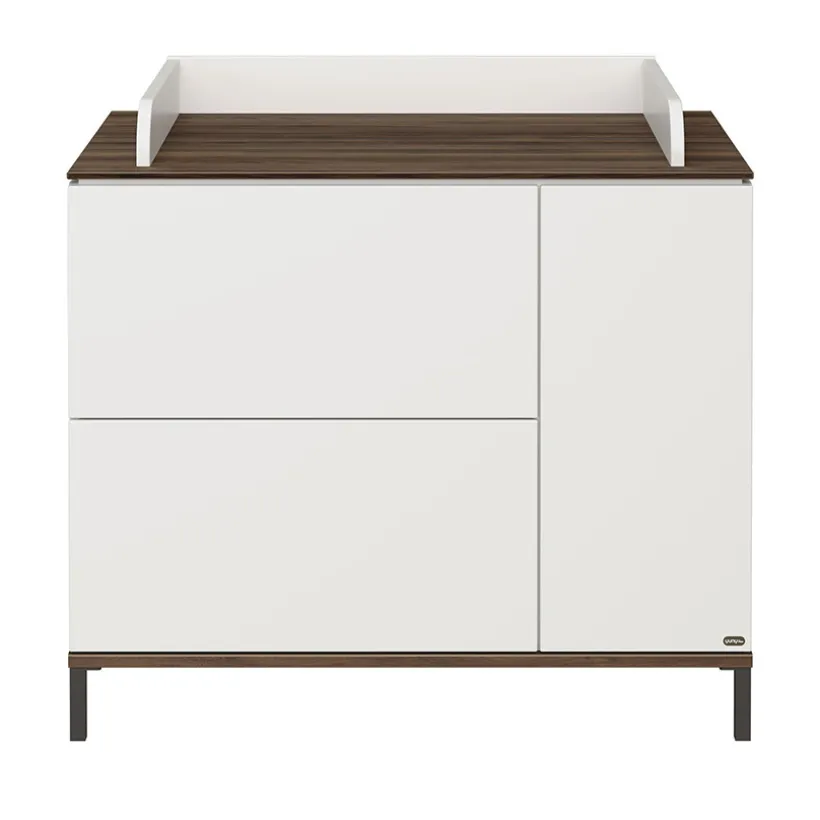Commode à langer Lovely Aliv off white/dark walnut