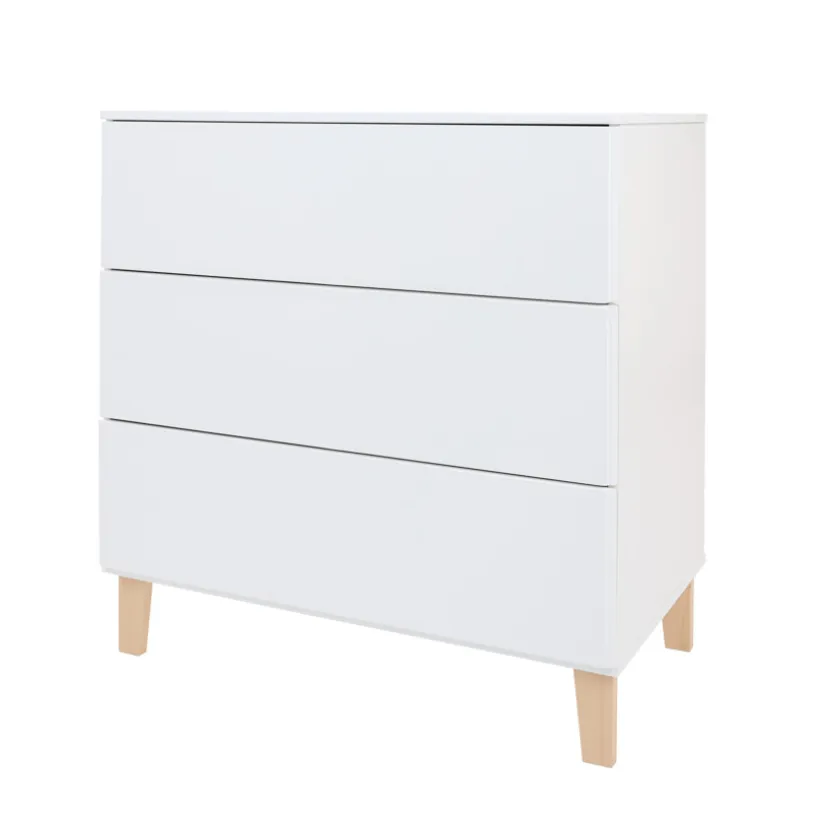 Commode 3 tiroirs blanche Noah 2.0