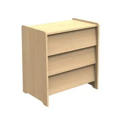 Commode 3 tiroirs Cannelle aspect chêne miel