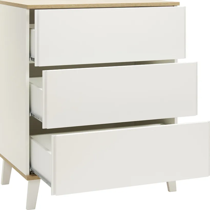 Commode 3 tiroirs en bois Noah