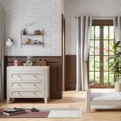 Commode 3 tiroirs Milenne sable-beige