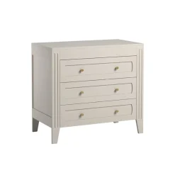 Commode 3 tiroirs Milenne sable-beige