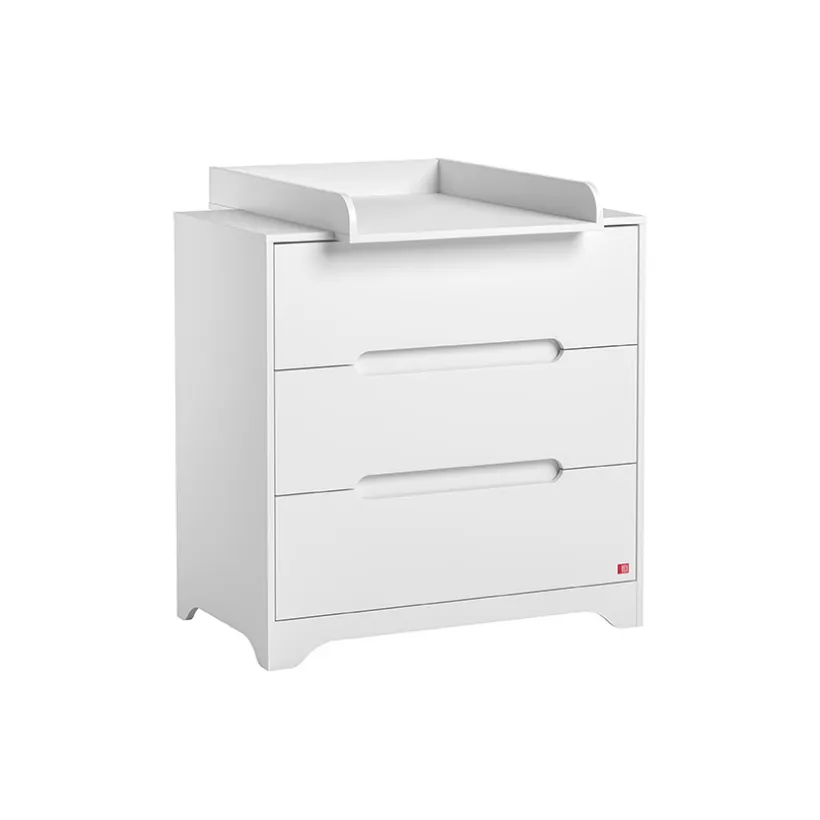 Commode à 3 tiroirs Ova blanc