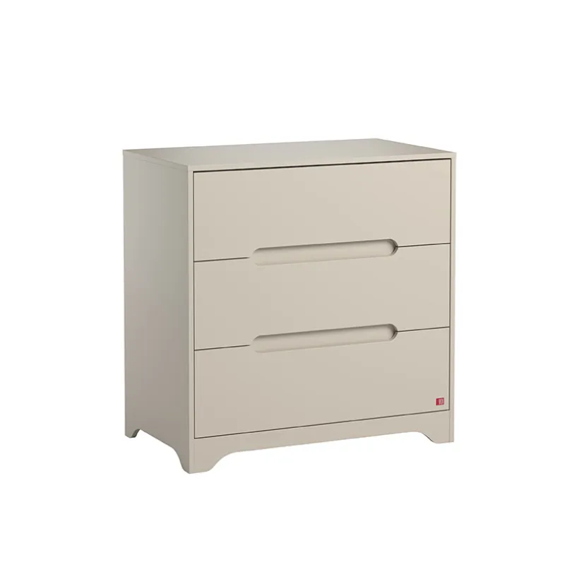 Commode à 3 tiroirs Ova gris-beige