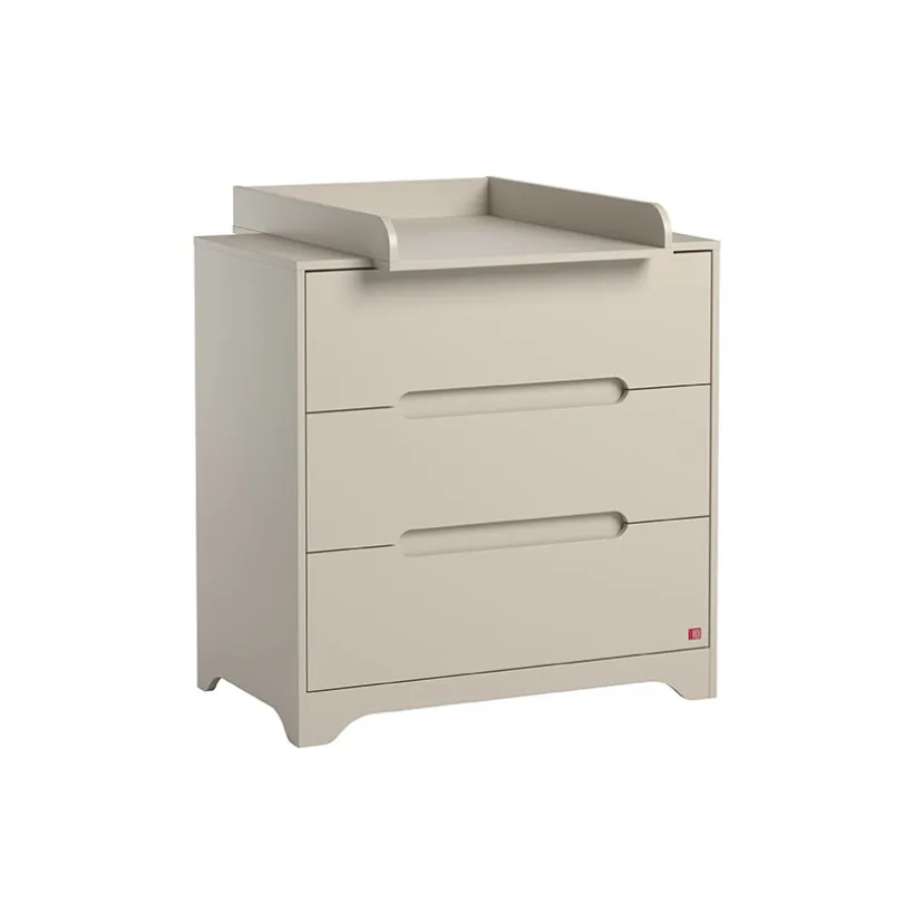 Commode à 3 tiroirs Ova gris-beige