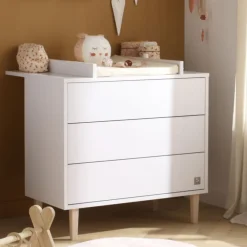 Commode 3 tiroirs Paloma blanc