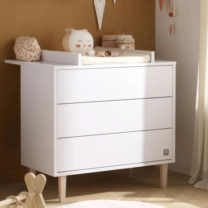 Commode 3 tiroirs Paloma blanc