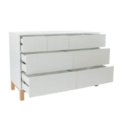 Commode XXL 8 tiroirs Mae - Blanche