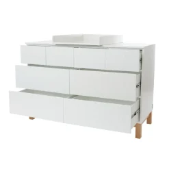 Commode XXL 8 tiroirs Mae - Blanche