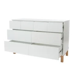 Commode XXL 8 tiroirs Mae - Blanche