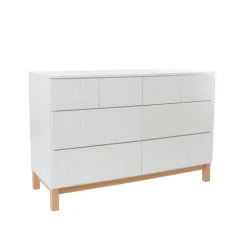 Commode XXL 8 tiroirs Mae - Blanche
