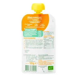 Compote de fruits BIO en gourde 120g poire/clémentine