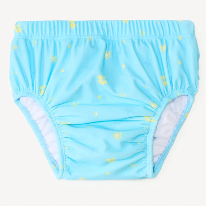 Couche-culotte de bain imprimé coquillages avec volants pour bébé fille