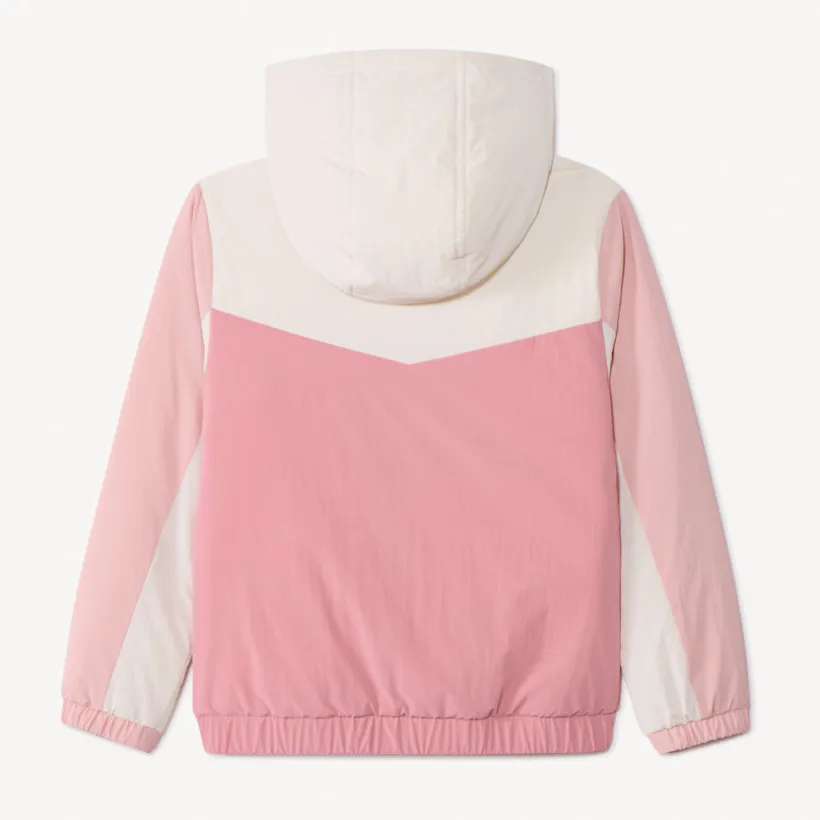 Coupe-vent doublé effet color block pour fille